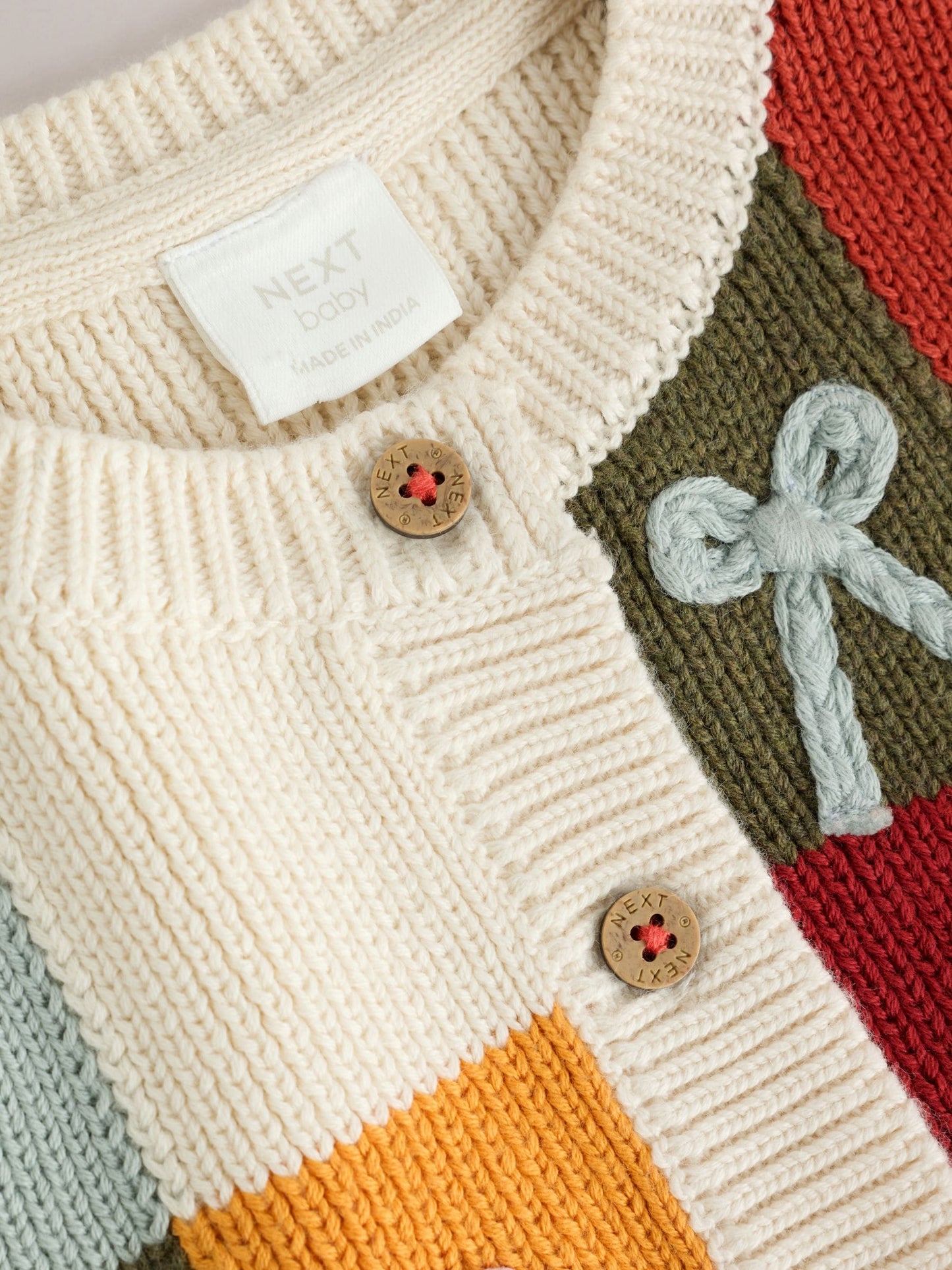 Dsiney Kidz - Patchwork Autumnal Crochet Baby Cardigan (0mths-2yrs) image 4