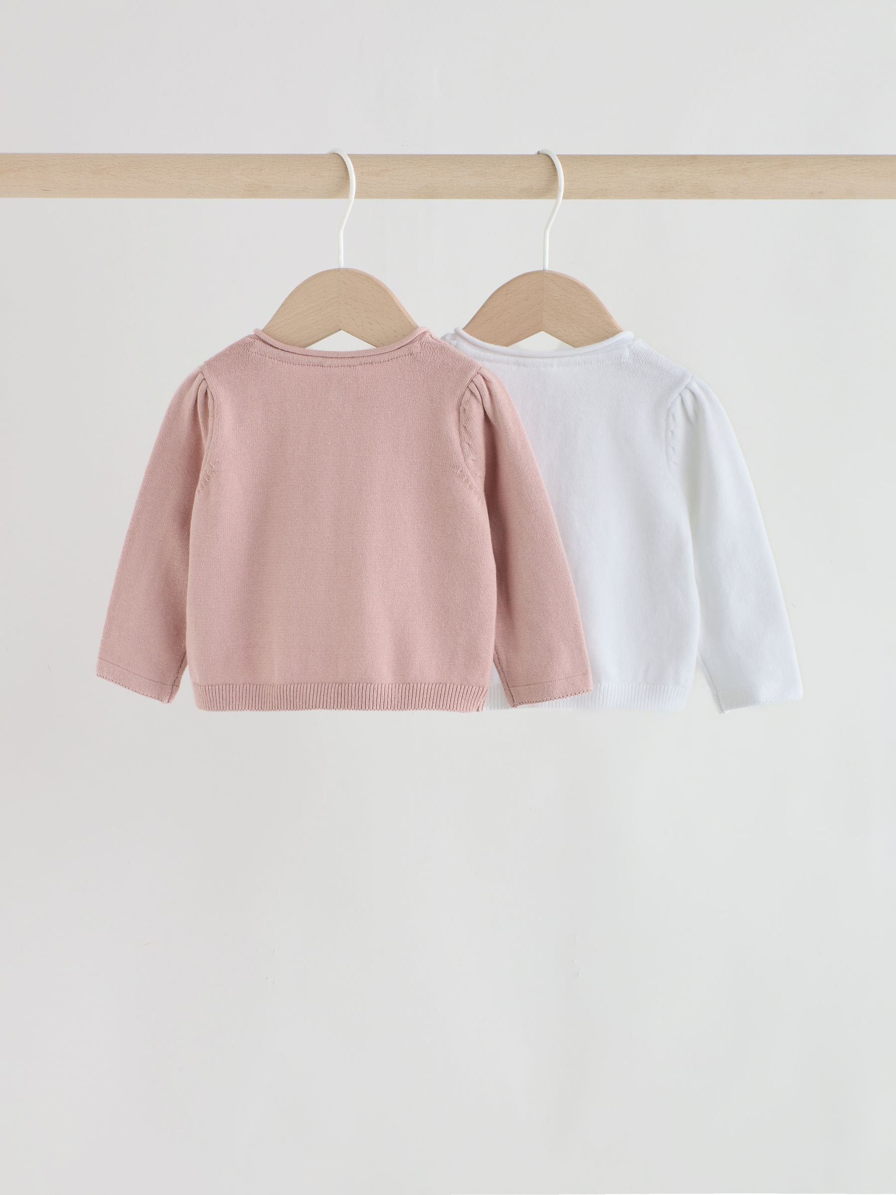 Dsiney Kidz - Pink and White Baby Cardigans 2 Pack (0mths-2yrs) image 2