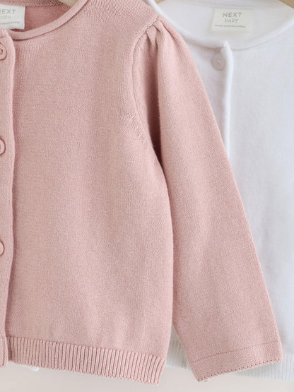 Dsiney Kidz - Pink and White Baby Cardigans 2 Pack (0mths-2yrs) image 6