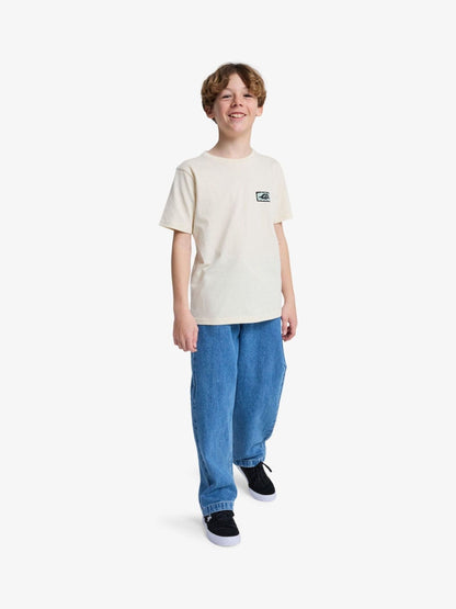 Dsiney Kidz - Quiksilver White Serenity Splash Backprint Graphic Short Sleeve Logo T-Shirt image 2