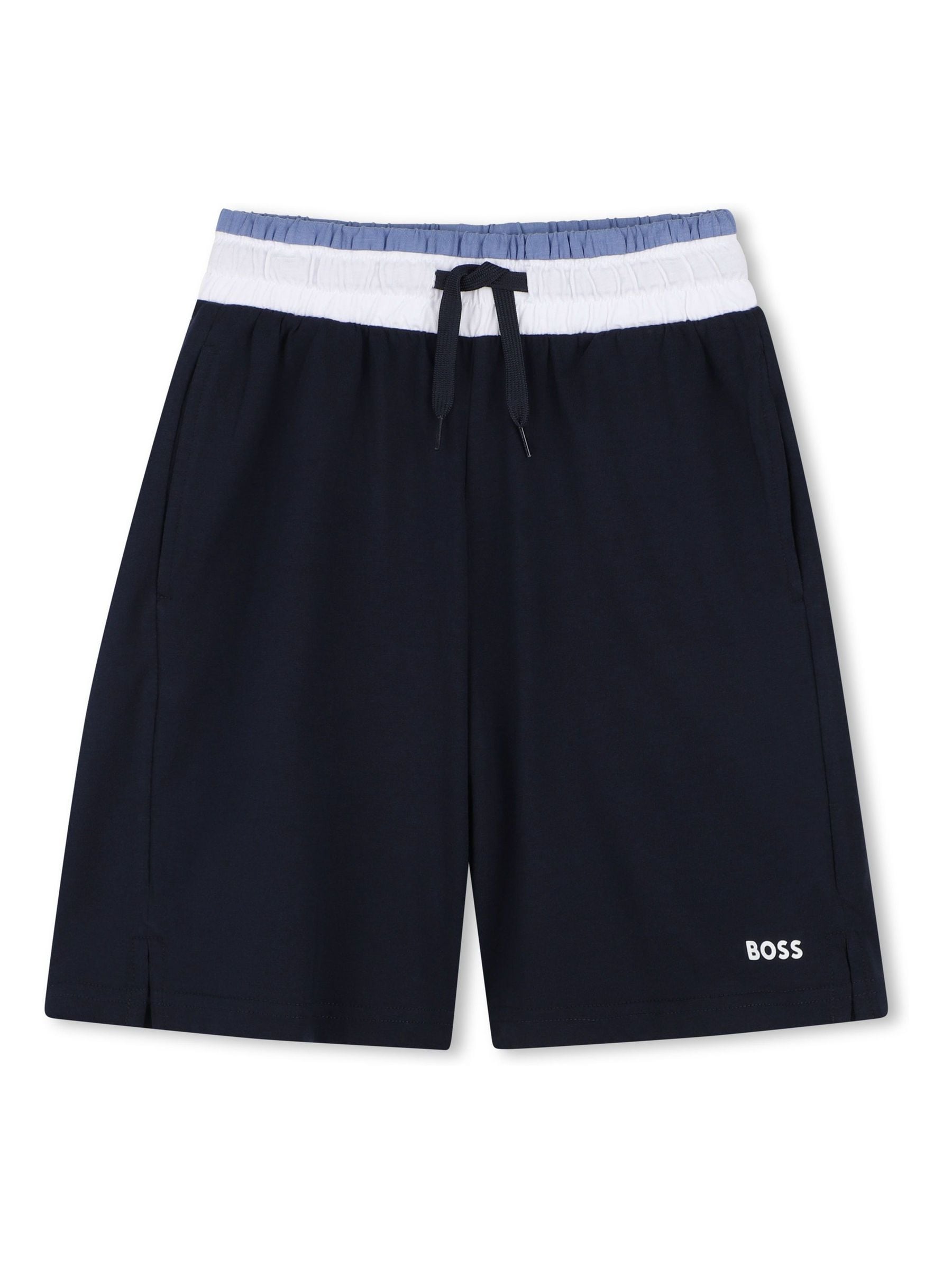 BOSS White Logo Short Sleeve T-Shirt and Bermuda Shorts Set image 5