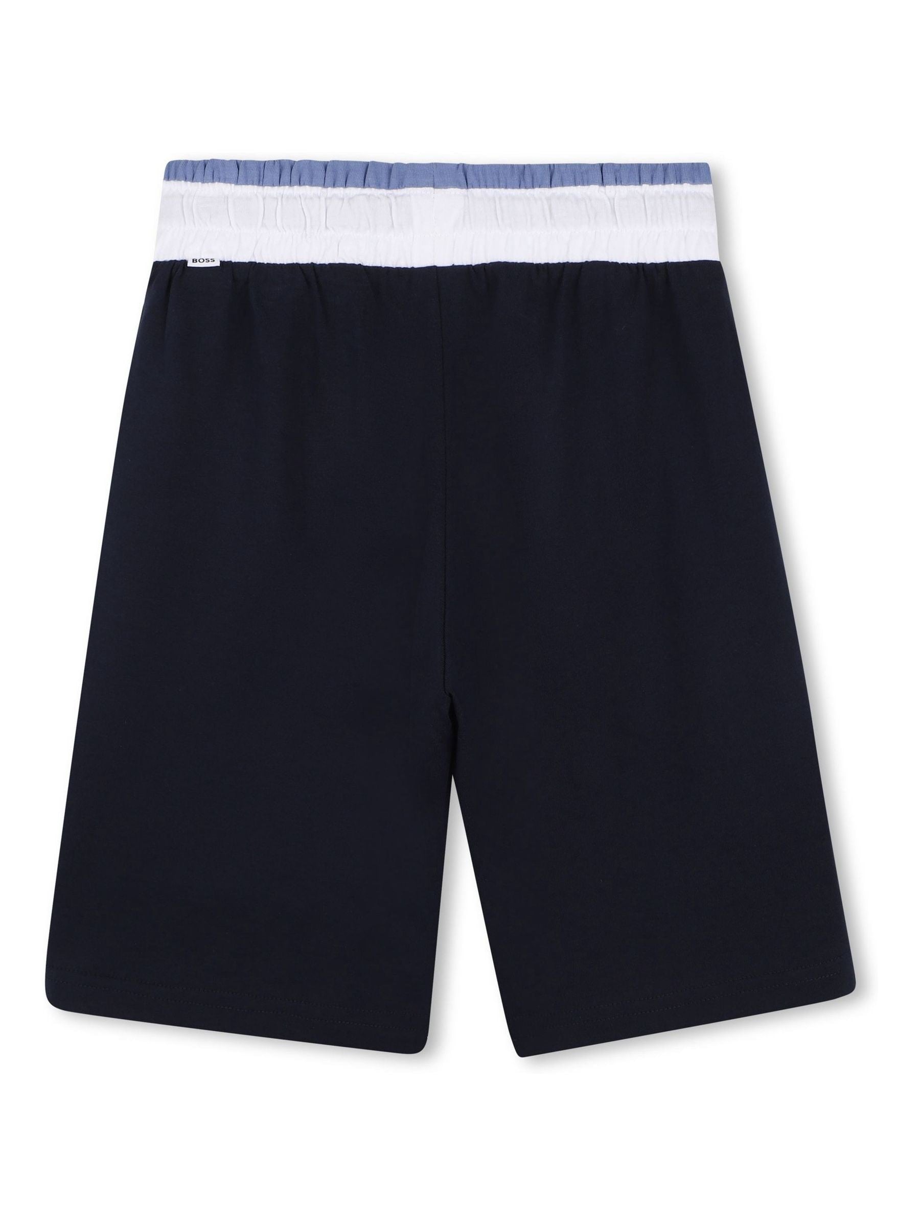 BOSS White Logo Short Sleeve T-Shirt and Bermuda Shorts Set image 6