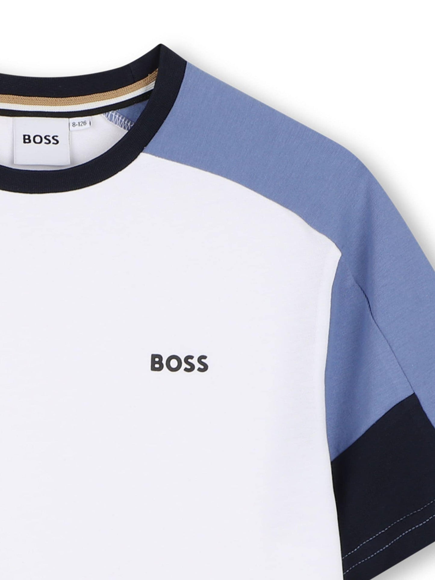BOSS White Logo Short Sleeve T-Shirt and Bermuda Shorts Set image 7