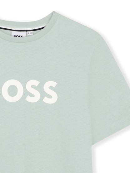 BOSS Blue Logo Short Sleeve T-Shirt image 3