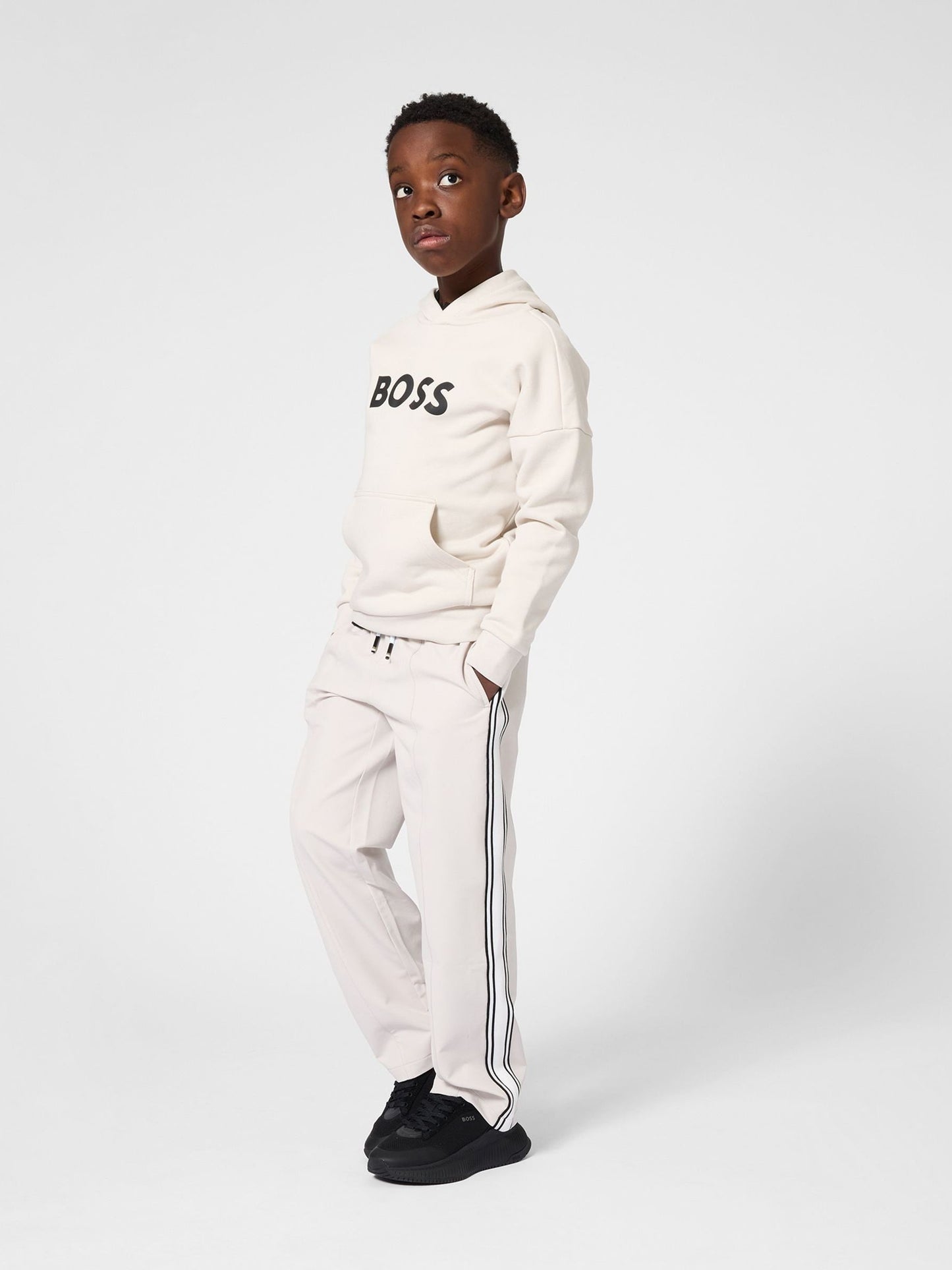 Dsiney Kidz - BOSS Cream Logo Pull Over Hoodie image 1