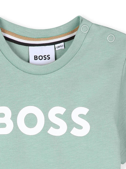 BOSS Blue Baby Logo Short Sleeve T-Shirt image 3