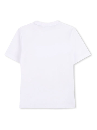BOSS White World Cup Logo Short Sleeve Crew Neck T-Shirt image 2