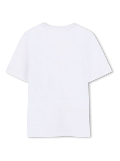BOSS White Graphic Logo Crew Neck Short Sleeve T-Shirt image 2