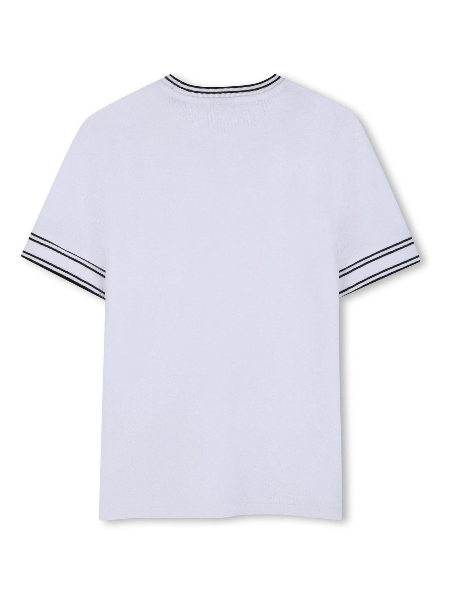 BOSS White Logo Short Sleeve Stripe T-Shirt image 2