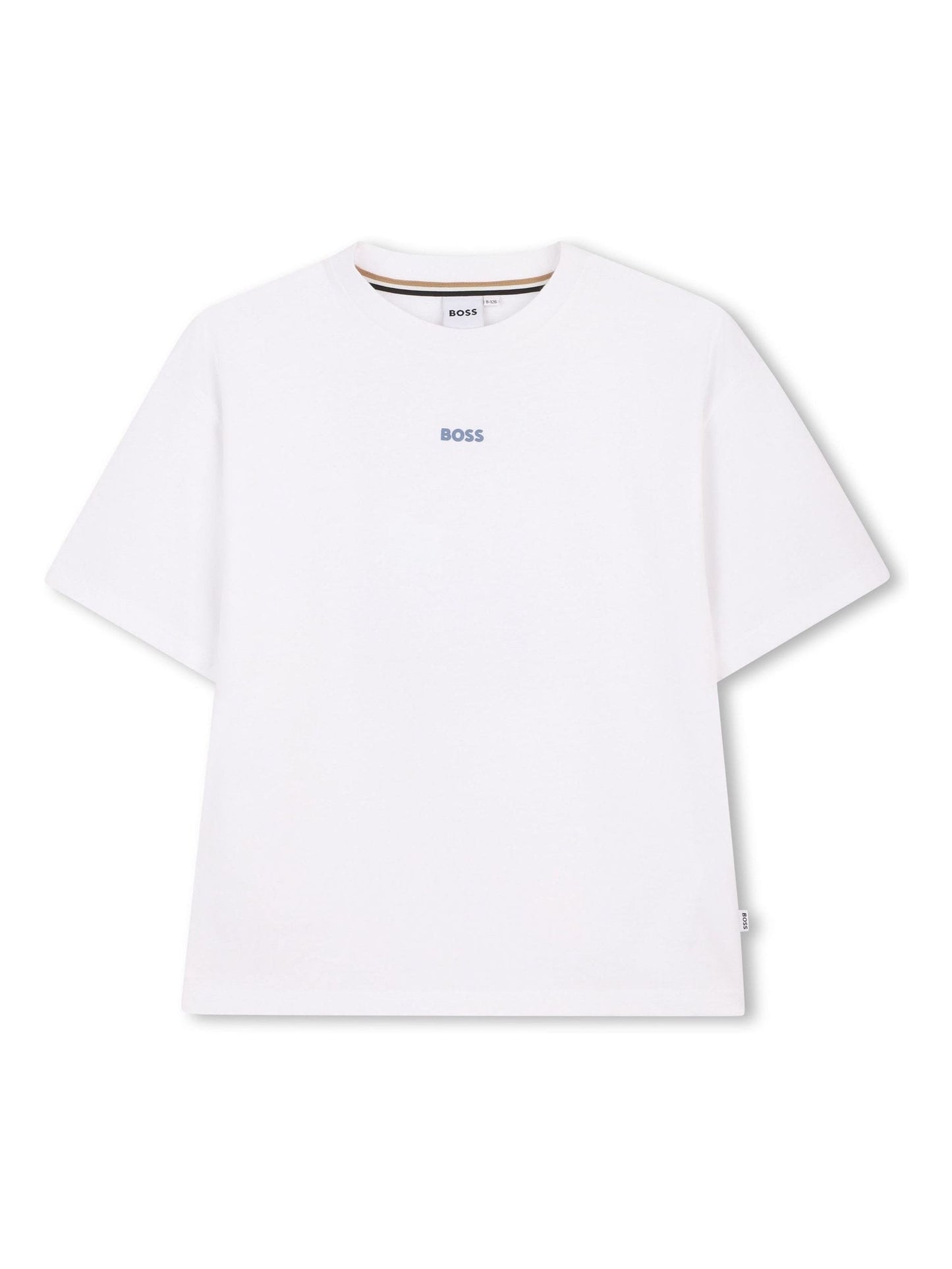 BOSS White Logo Crew Neck Short Sleeve T-Shirt image 1