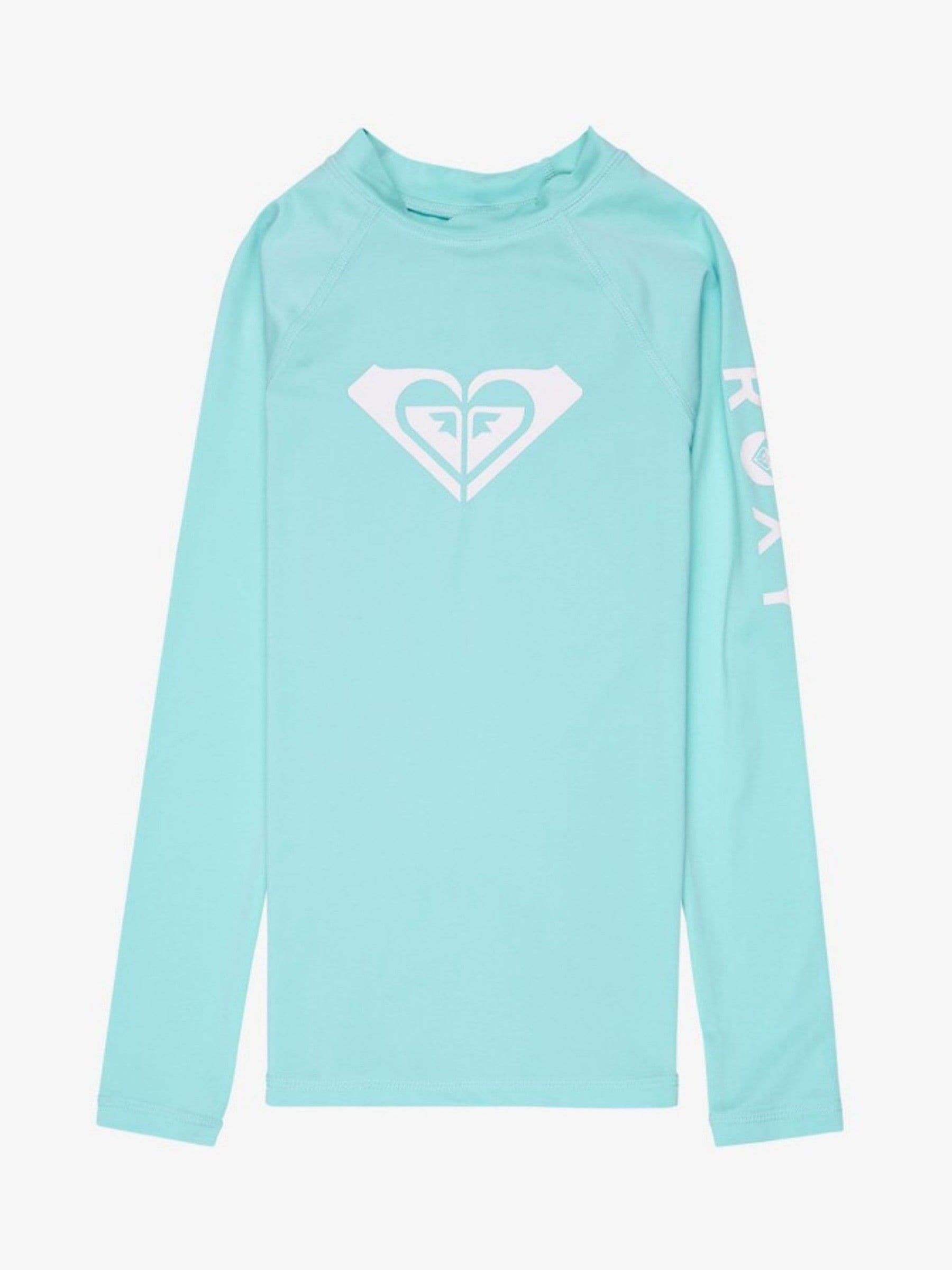 Dsiney Kidz - Roxy Blue Whole Hearted Long Sleeve Logo Rash Vest image 1