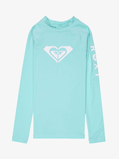 Dsiney Kidz - Roxy Blue Whole Hearted Long Sleeve Logo Rash Vest image 1