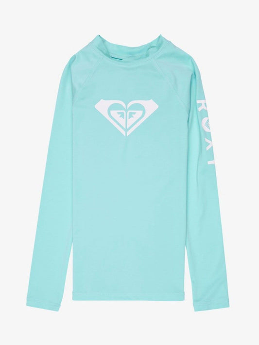 Dsiney Kidz - Roxy Blue Whole Hearted Long Sleeve Logo Rash Vest image 1