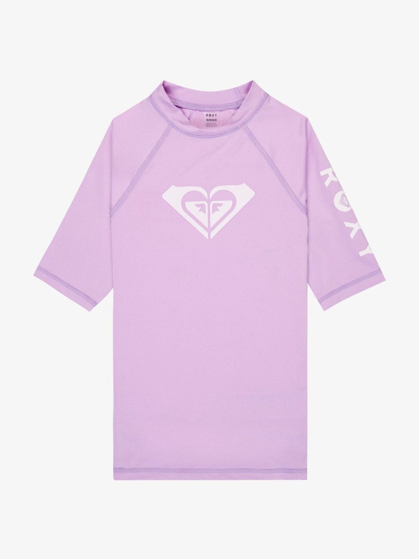 Dsiney Kidz - Roxy Purple Whole Hearted Short Sleeve Logo Rash Vest image 1