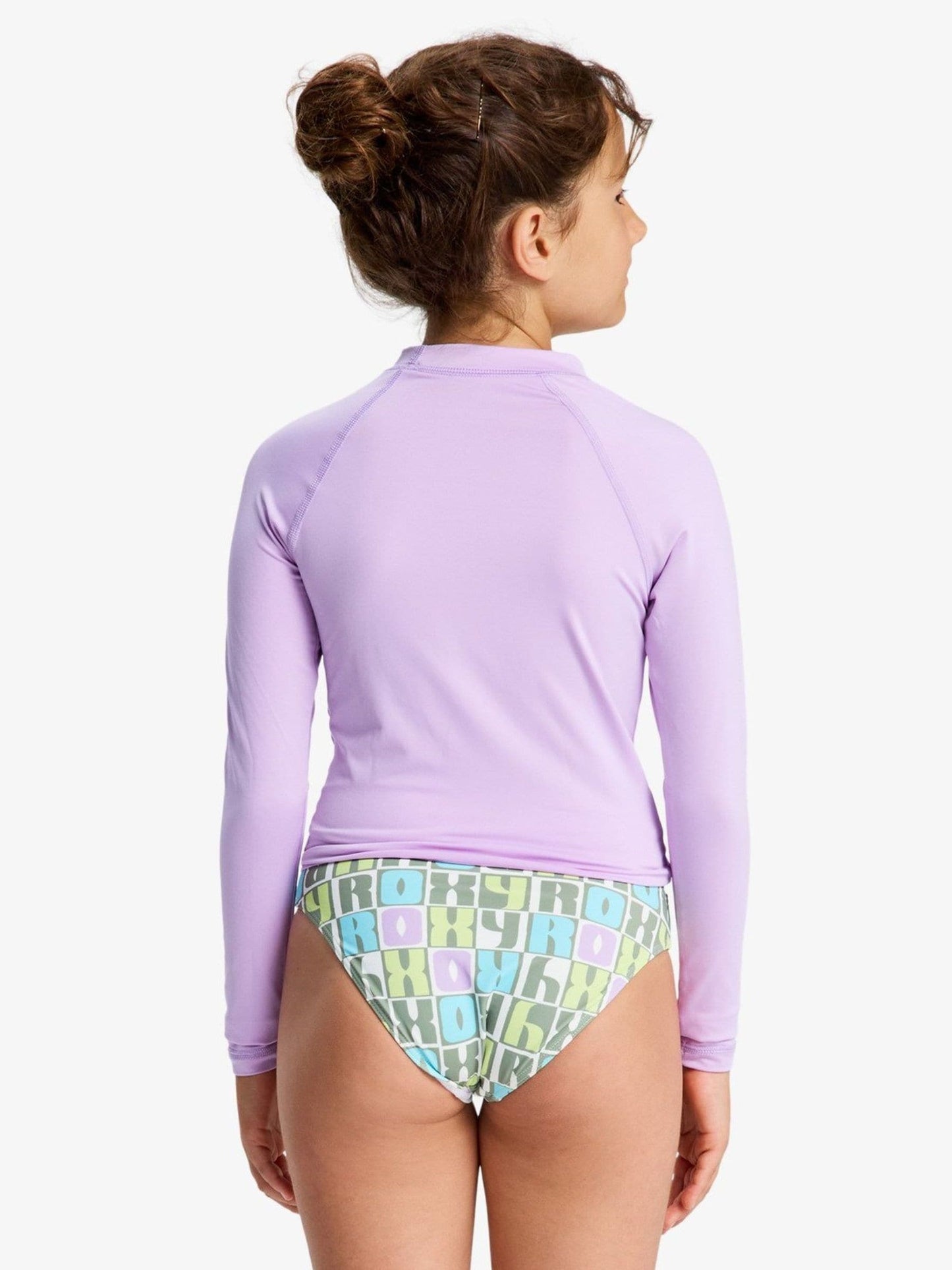 Dsiney Kidz - Roxy Purple Whole Hearted Long Sleeve Logo Rash Vest image 2