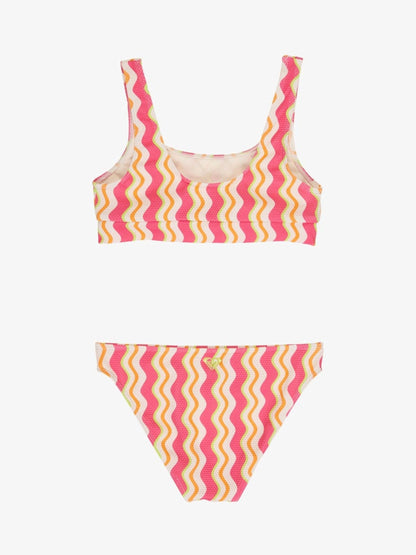 Dsiney Kidz - Roxy Blue Bold Waves Crop Top Bikinis Set image 2