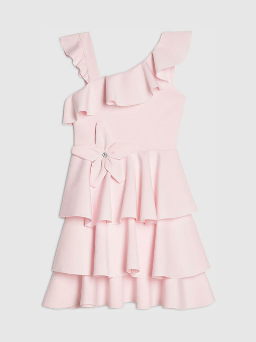 Dsiney Kidz - River Island Pink Asymmetric Scuba Dress image 1