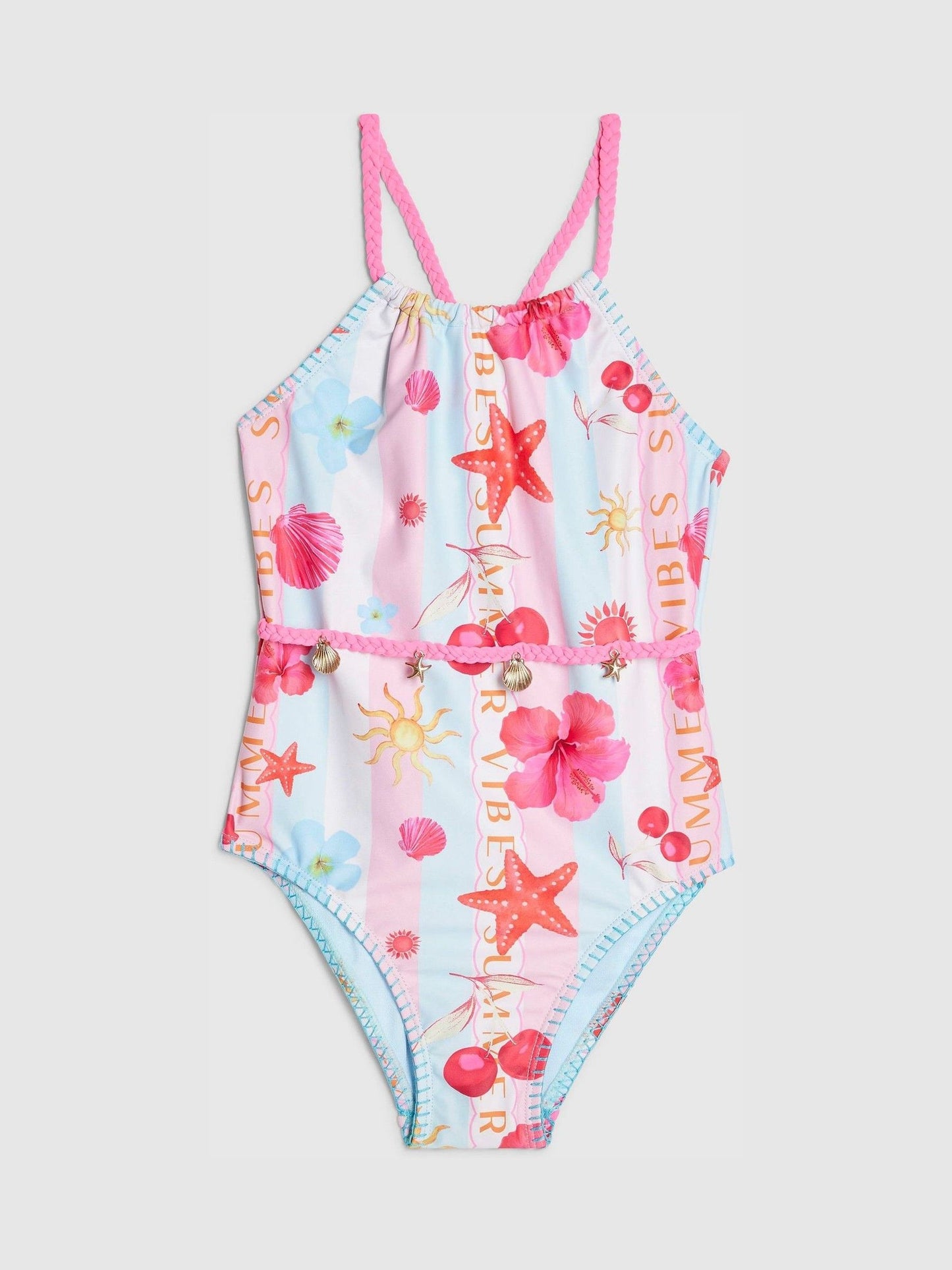 Dsiney Kidz - River Island Blue Stripe La Mer Swimsuit image 1