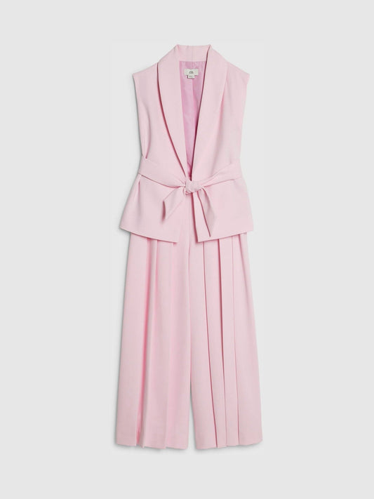 Dsiney Kidz - River Island Pink Sleeveless Blazer & Pleated Trousers Set image 1