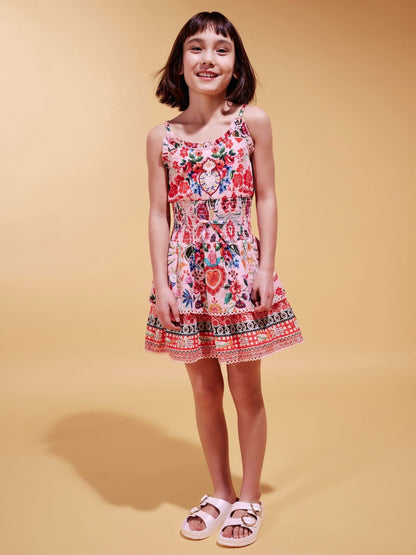 River Island Red Mexicana Cami Mini Dress image 2