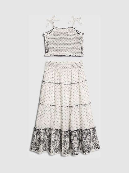 Dsiney Kidz - River Island White Mexicana Top & Maxi Skirt Set image 2