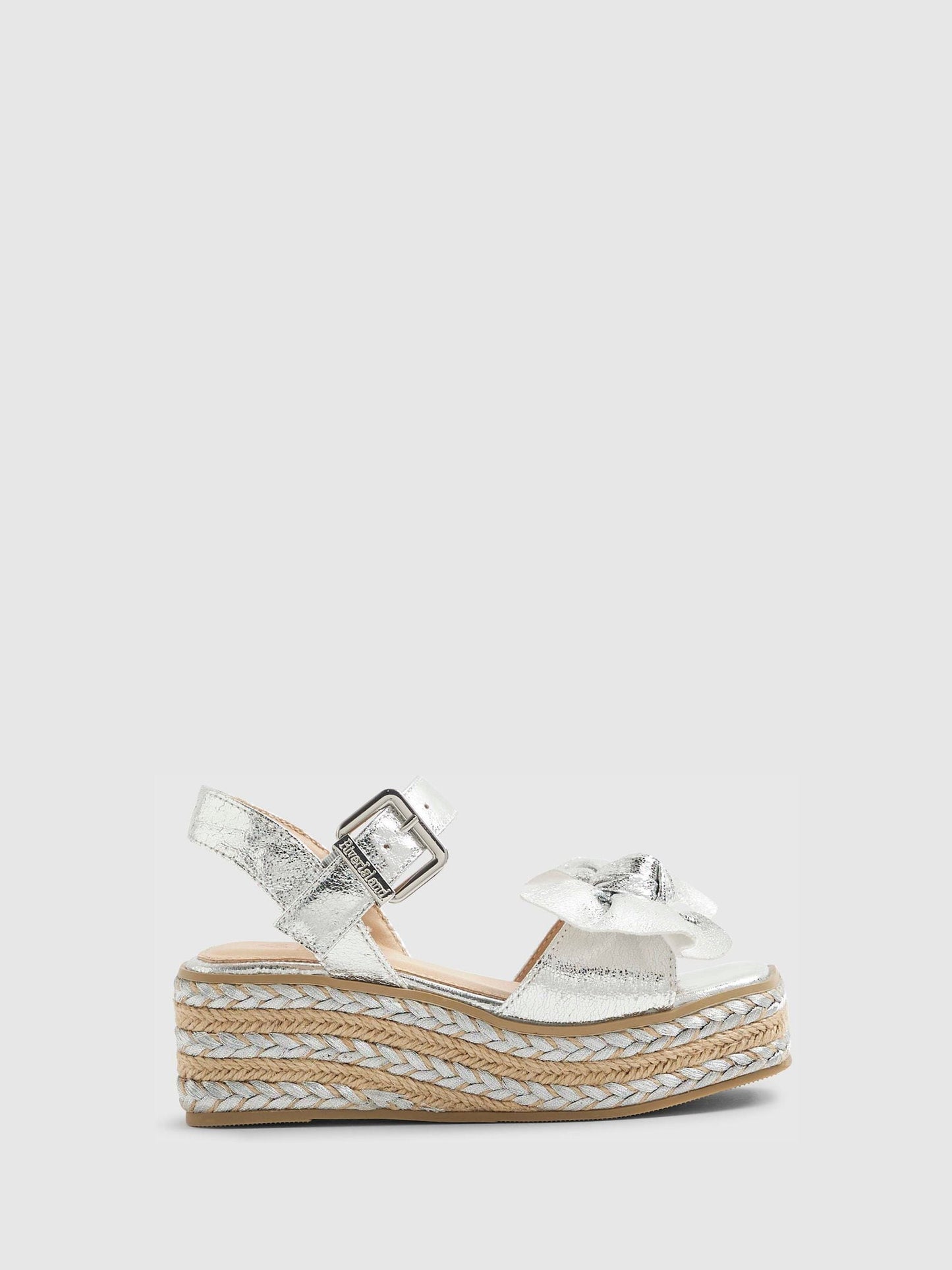 River Island Silver Wedge Sandals image 1