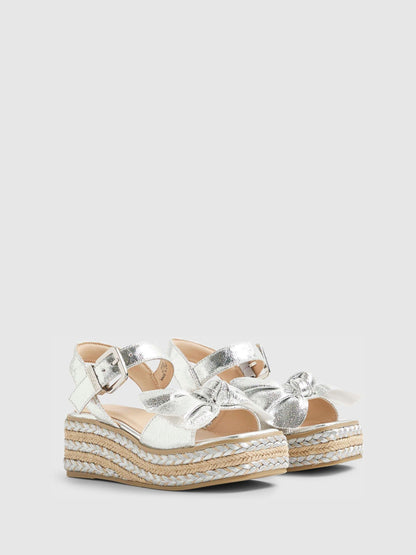 River Island Silver Wedge Sandals image 2
