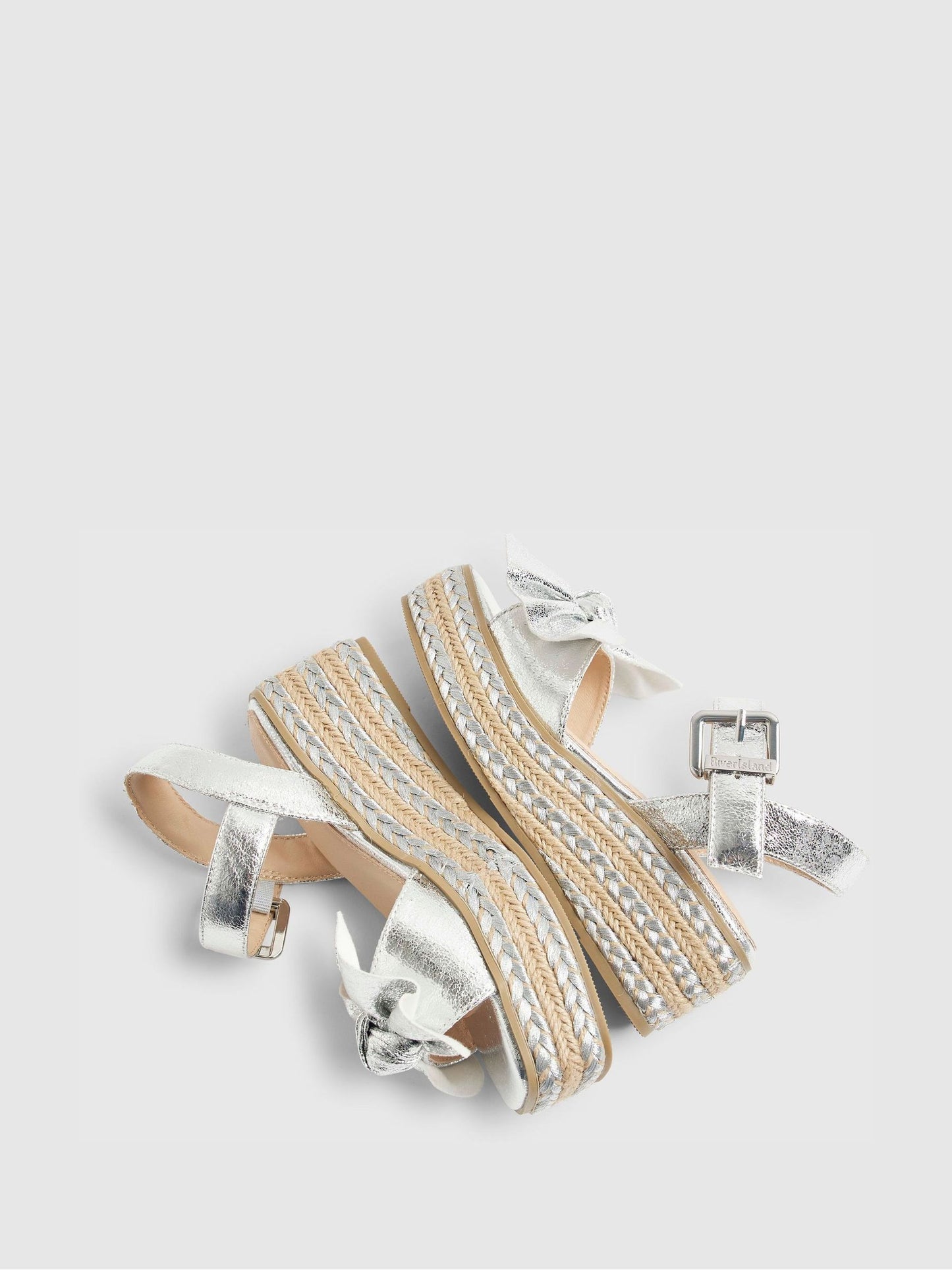River Island Silver Wedge Sandals image 4