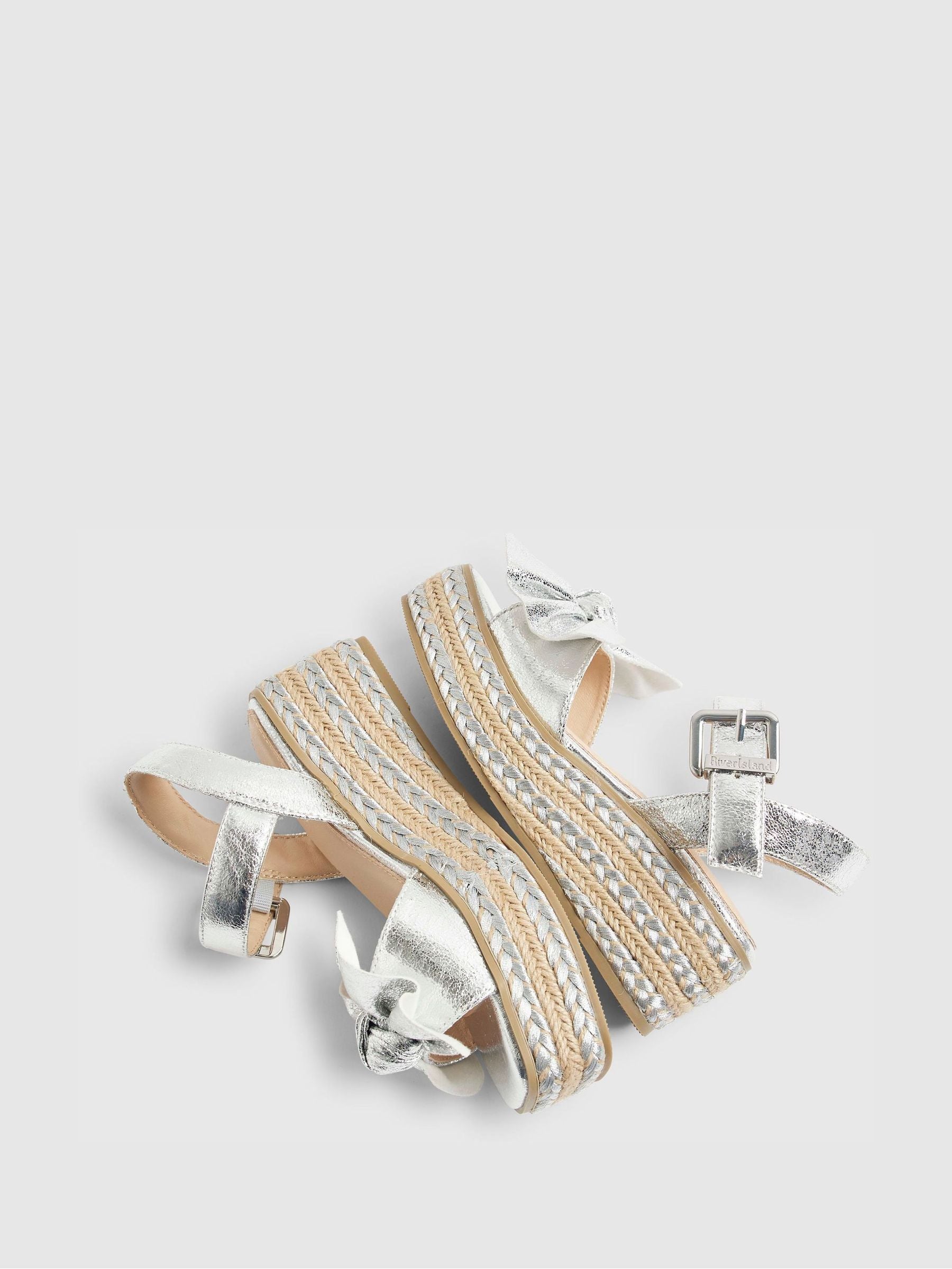 River Island Silver Wedge Sandals image 4