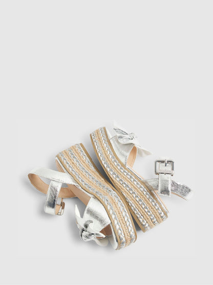 River Island Silver Wedge Sandals image 4