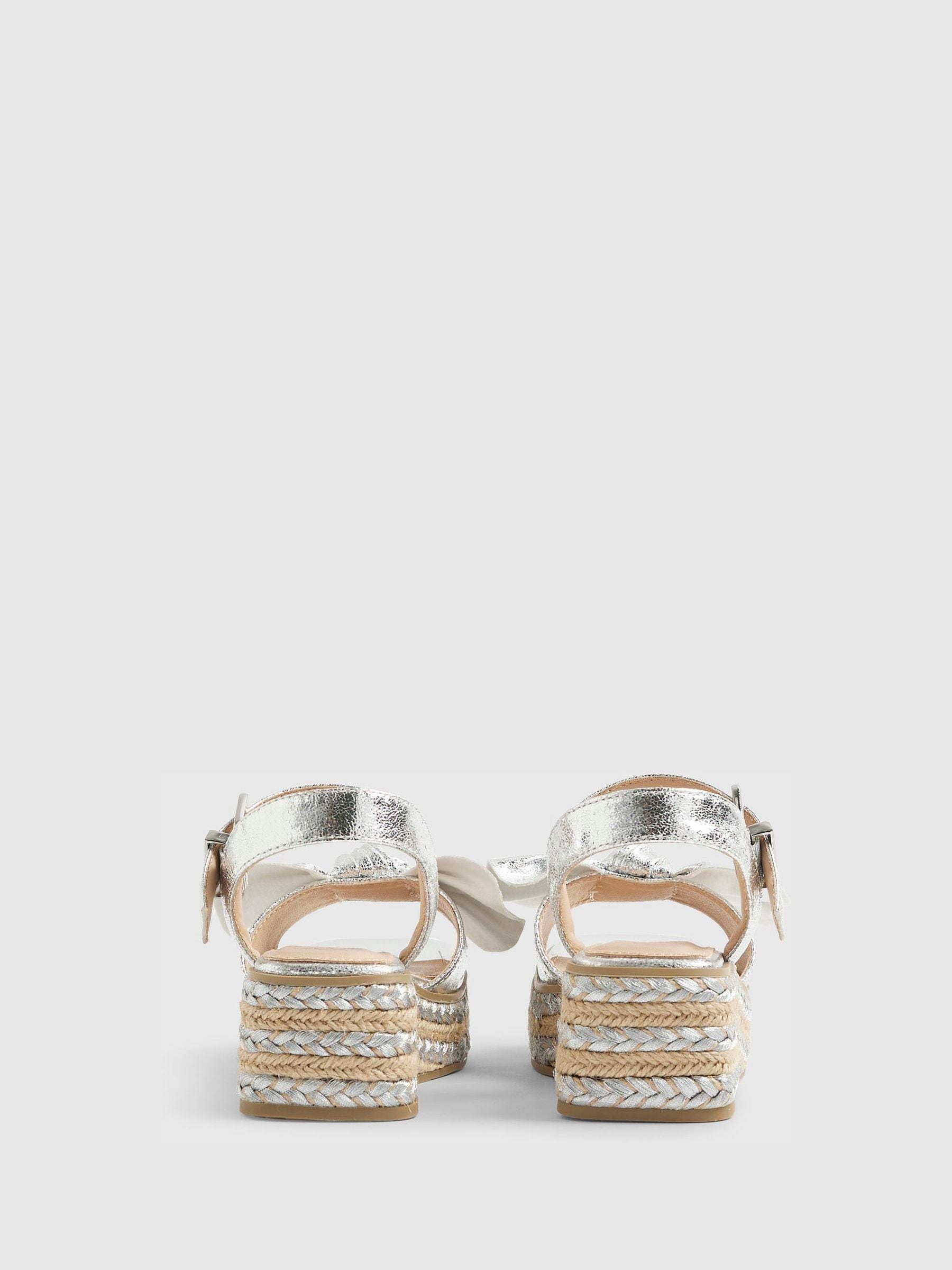 River Island Silver Wedge Sandals image 5