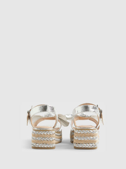 River Island Silver Wedge Sandals image 5