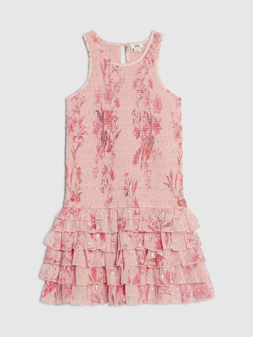 River Island Pink Chiffon Hem Rara Dress image 1