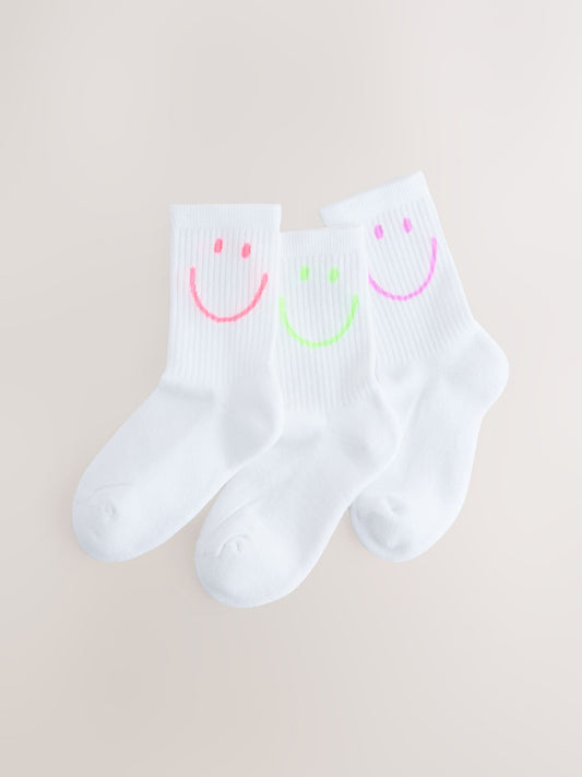 White Cotton Rich Cushioned Sole Ankle Socks 3 Pack image 1