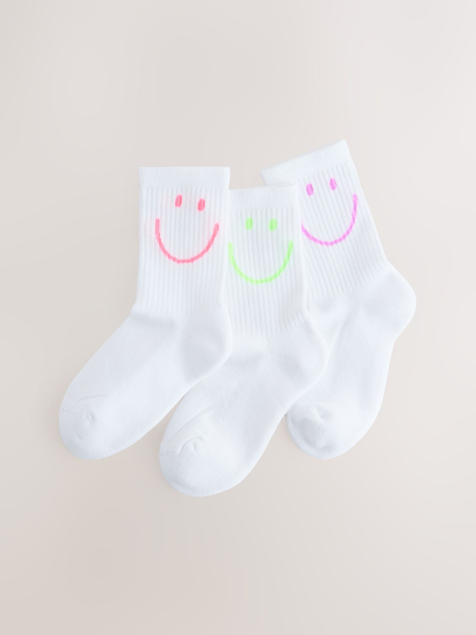 White Cotton Rich Cushioned Sole Ankle Socks 3 Pack image 1