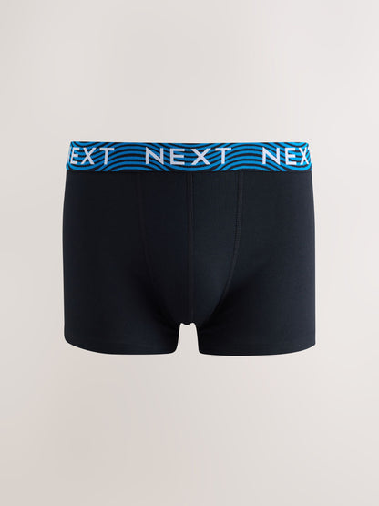 Dsiney Kidz - Black Bright Pattern Waistband Hipster Cotton Rich Boxers 5 Pack image 2