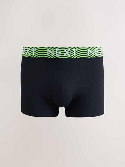 Dsiney Kidz - Black Bright Pattern Waistband Hipster Cotton Rich Boxers 5 Pack image 4