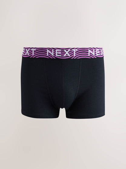 Dsiney Kidz - Black Bright Pattern Waistband Hipster Cotton Rich Boxers 5 Pack image 6