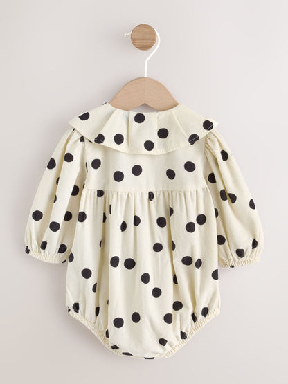 Monochrome Spot Baby Romper And Tights 2 Piece Set (0mths-2yrs) - image 2