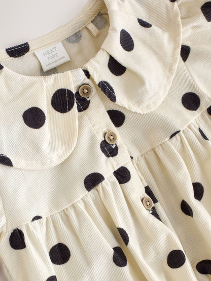 Monochrome Spot Baby Romper And Tights 2 Piece Set (0mths-2yrs) - image 3
