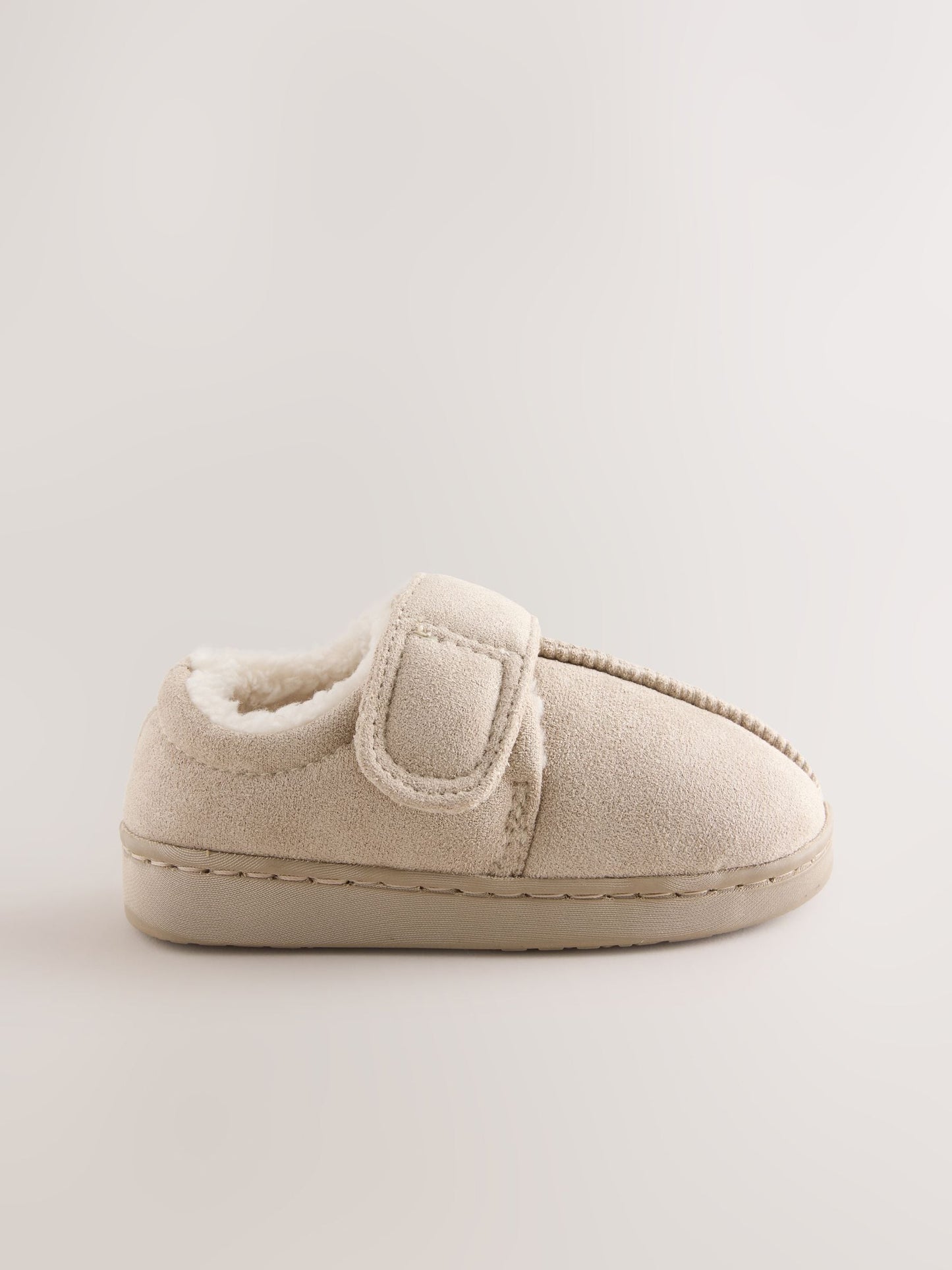 Neutral Warm Lined Touch Fastening Cupsole Slippers image 2