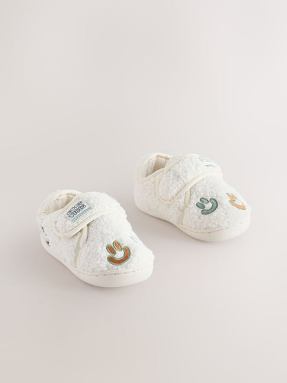Dsiney Kidz - Neutral Borg Smiley Touch Fastening Cupsole Slippers image 1