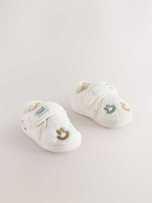 Dsiney Kidz - Neutral Borg Smiley Touch Fastening Cupsole Slippers image 1