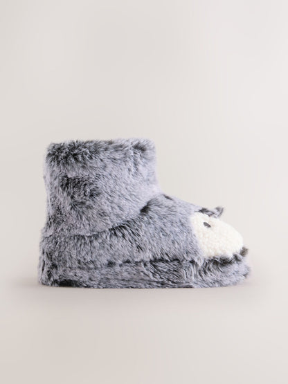 Dsiney Kidz - Grey Penguin Pull On Novelty Slipper Boots image 2