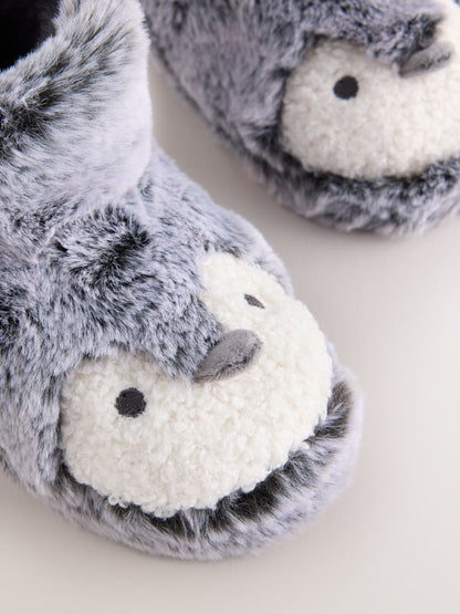 Dsiney Kidz - Grey Penguin Pull On Novelty Slipper Boots image 3