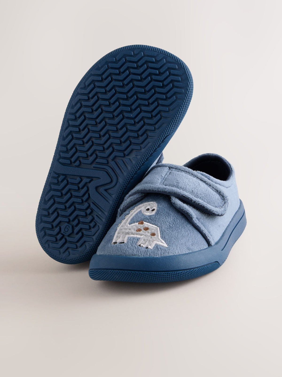 Dsiney Kidz - Blue Dino Barefoot Touch Fastening Cupsole Slippers image 3
