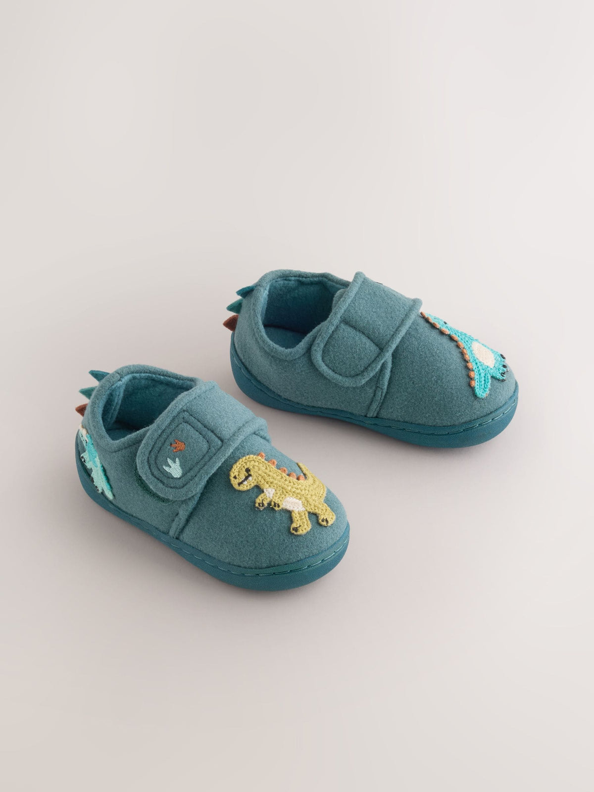 Dsiney Kidz - Teal Dino Touch Fastening Cupsole Slippers image 1