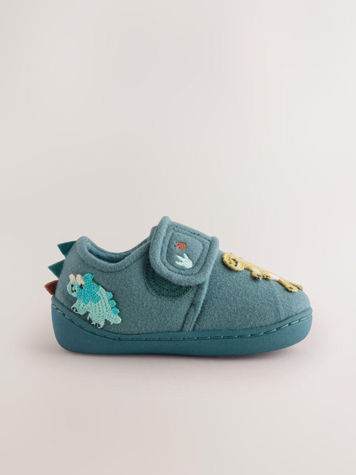 Dsiney Kidz - Teal Dino Touch Fastening Cupsole Slippers image 2
