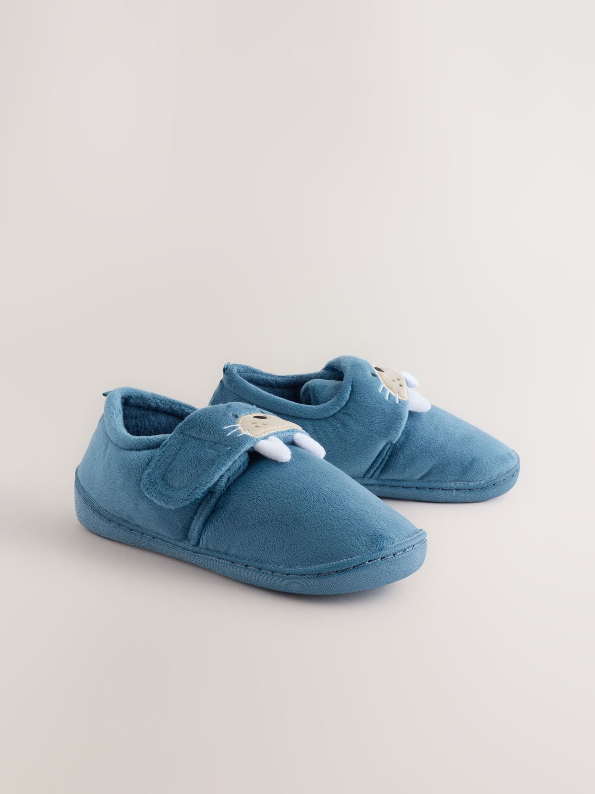 Dsiney Kidz - Blue Walrus Touch Fastening Cupsole Slippers image 2