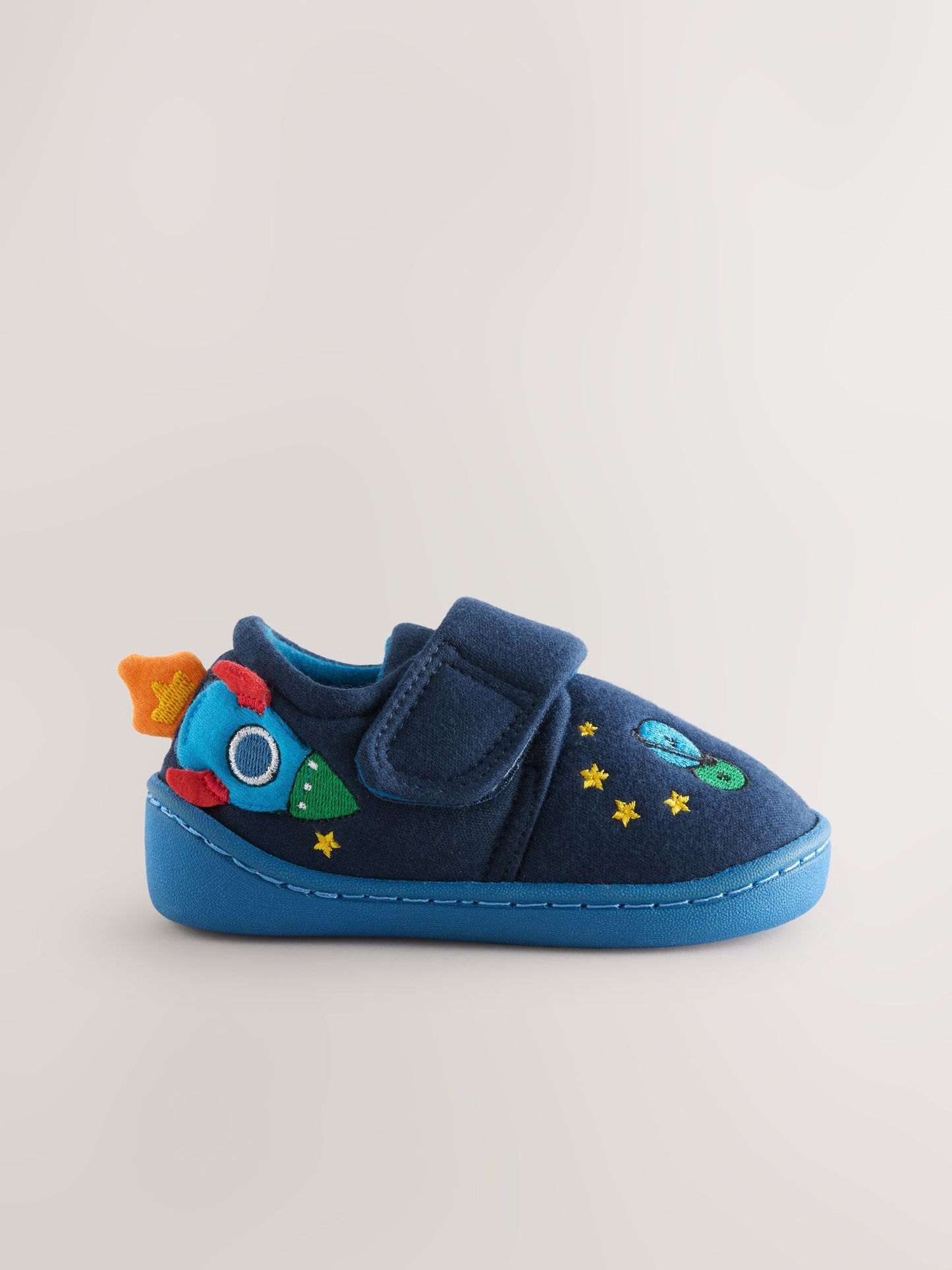 Navy Blue Rocket Touch Fastening Cupsole Slippers image 2